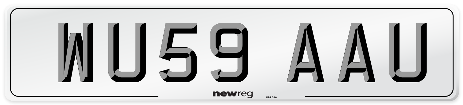 WU59 AAU Number Plate from New Reg
